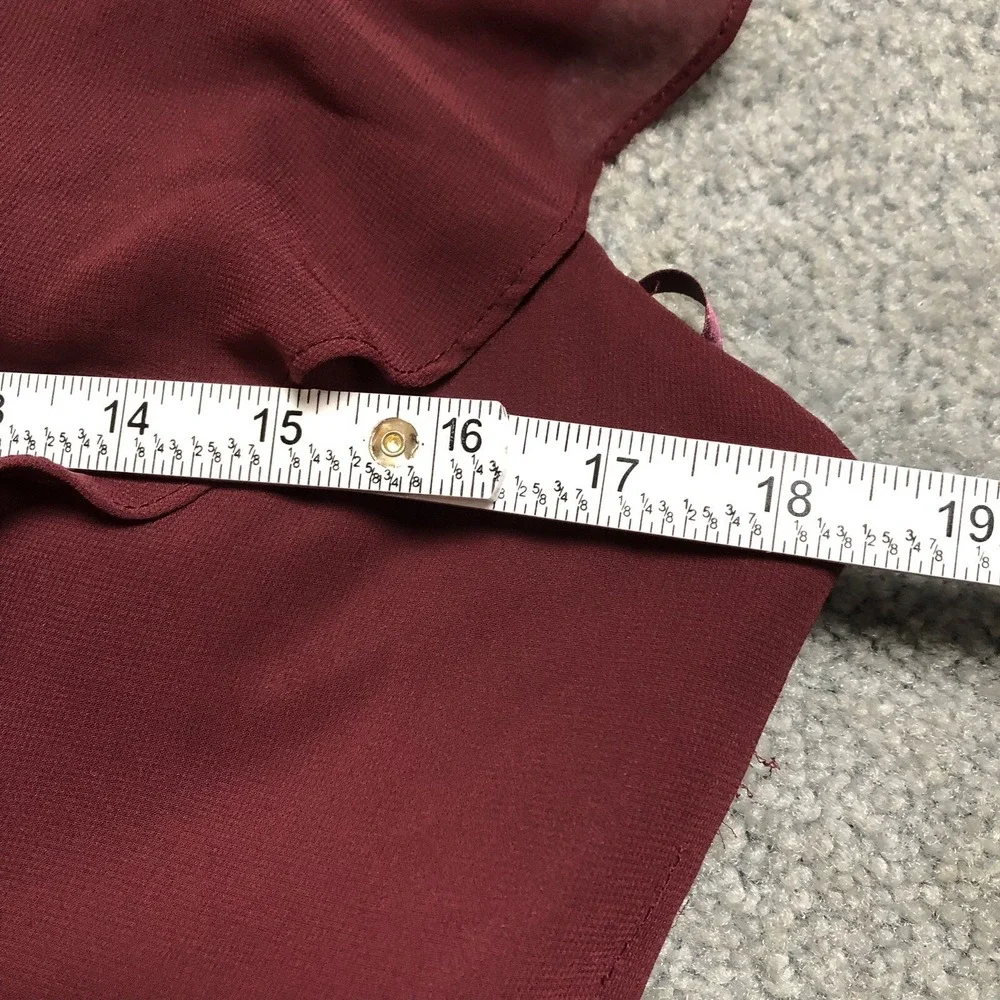 Morilee Chiffon Evening Gown 6 Burgundy Bridesmaid Prom Formal Fairy Whimsigoth - Picture 7 of 12